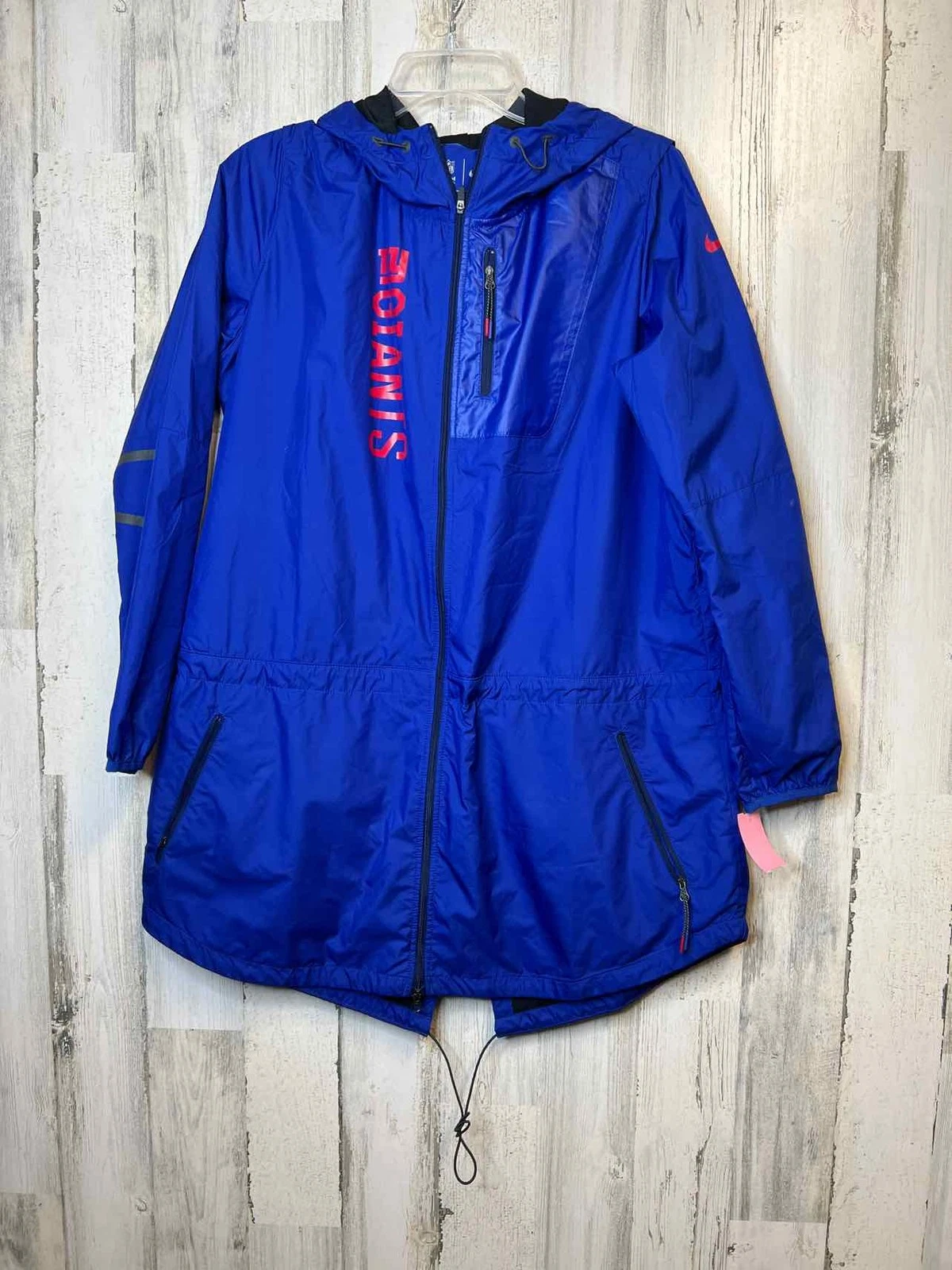 Mens NY Giants NFL Nike Size XL Blue Windbreaker Jacket