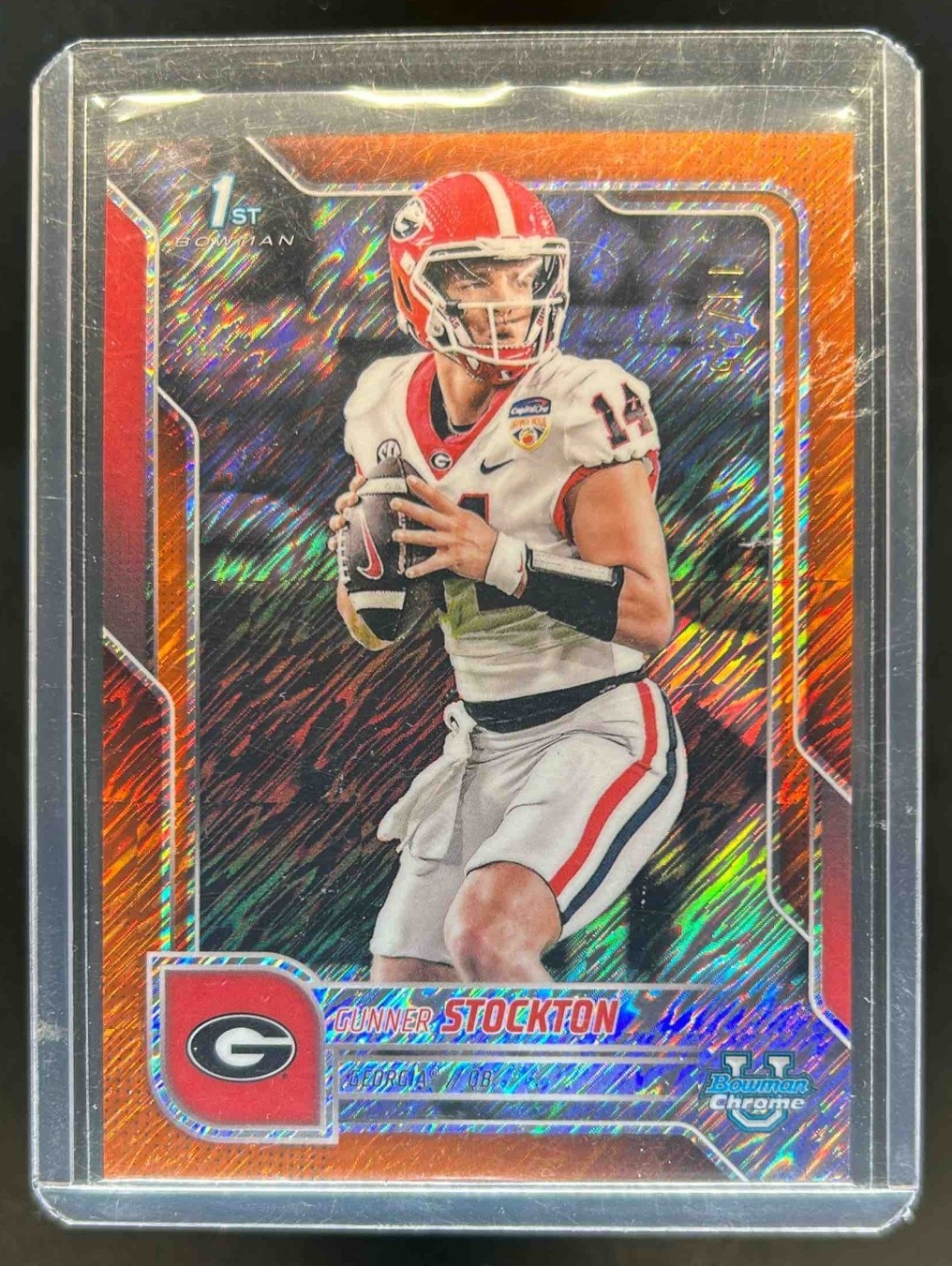 2025 Bowman Chrome U Gunner Stockton Orange Shimmer Refractor 1st #11/25