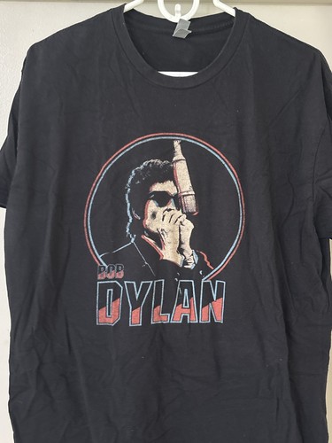 Bob Dylan T Shirt Men XL Black Graphic Concert Band Tee Next Level Apparel