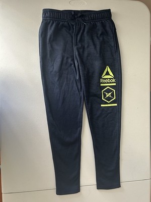 Reebok Kids Track Pants Navy Blue M 10-12 Unisex Athletic Joggers Polyester Spor