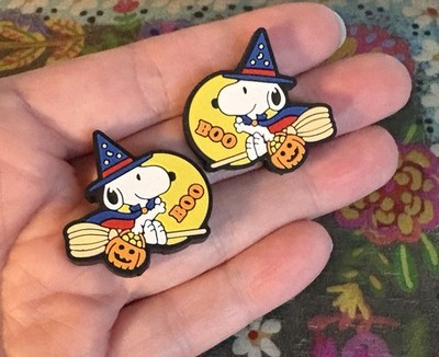 2 Pce Joe Cool Snoopy Dog Halloween Silicone Focal Beads DIY Jewelry Pens+ NEW