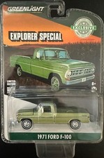 GREENLIGHT 1971 FORD F-100 EXPLORER SPECIAL GREEN