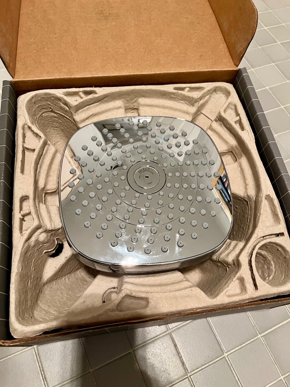 HANSGROHE 04387000 CROMA SELECT E 7'' SHOWER HEAD 2-SPRAY INTENSE RAIN NEW INBOX