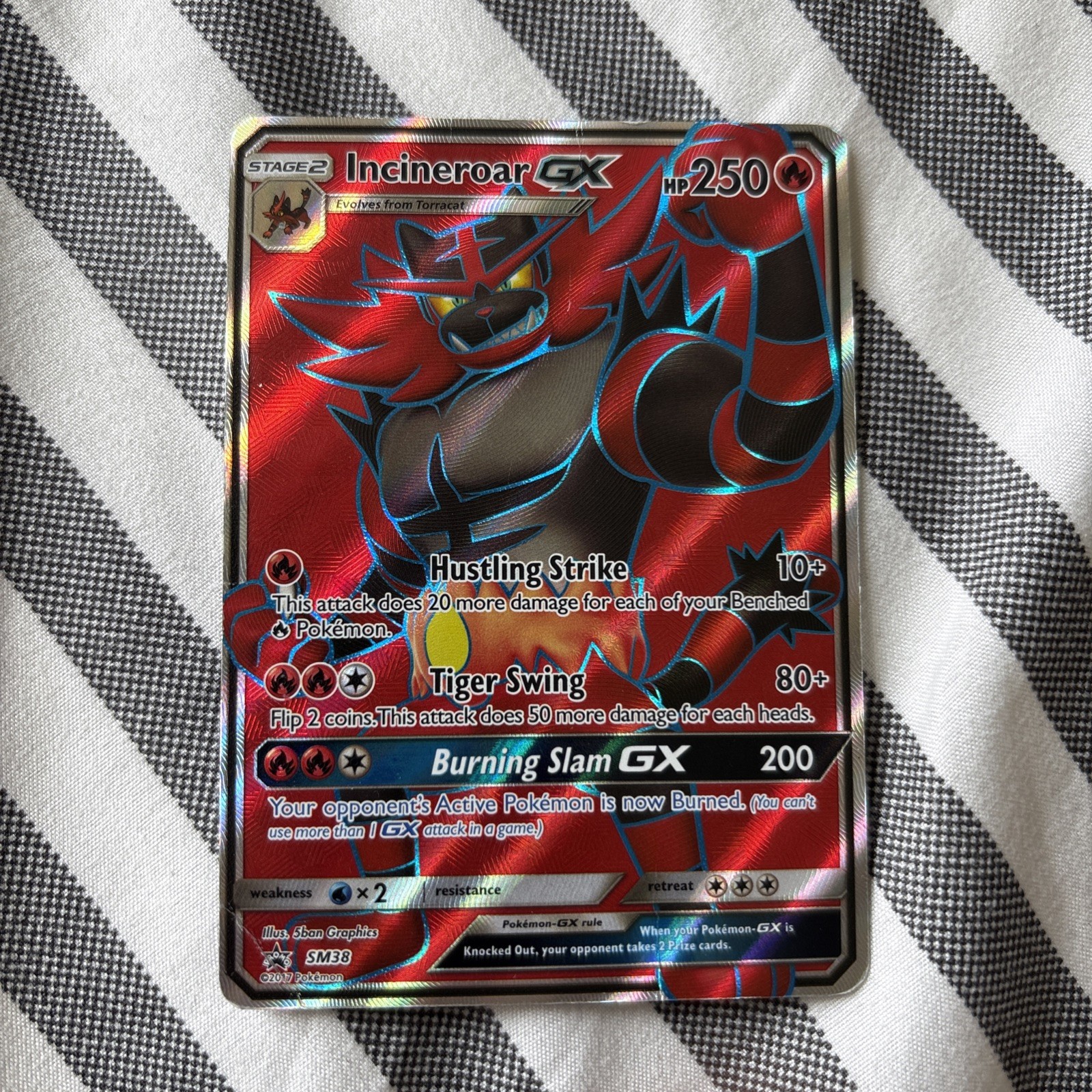 Pokemon 2017 SM Black Star Promos Incineroar GX #SM38