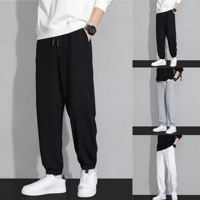 Herren Jogginghose gerades Hose volle Länge Fußbindung Style - Bild 1 von 4