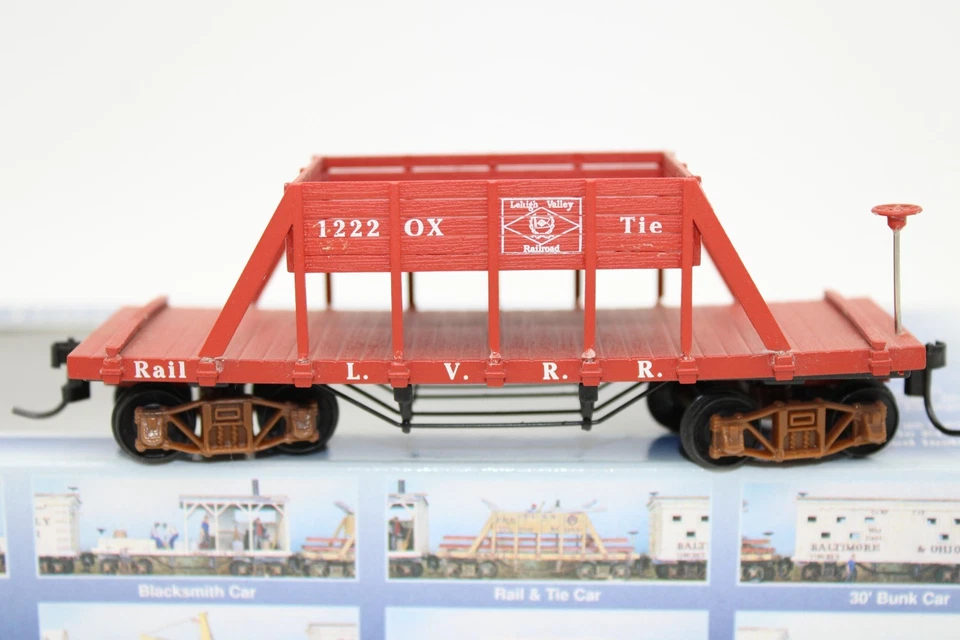 IHC HO Scale LV Lehigh Valley Railroad Old Time Rail & Tie Car #1222 - Image 2 of 4