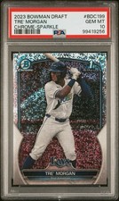 2023 BOWMAN DRAFT #BDC199 TRE' MORGAN CHROME-SPARKLE REFRACTOR PSA 10