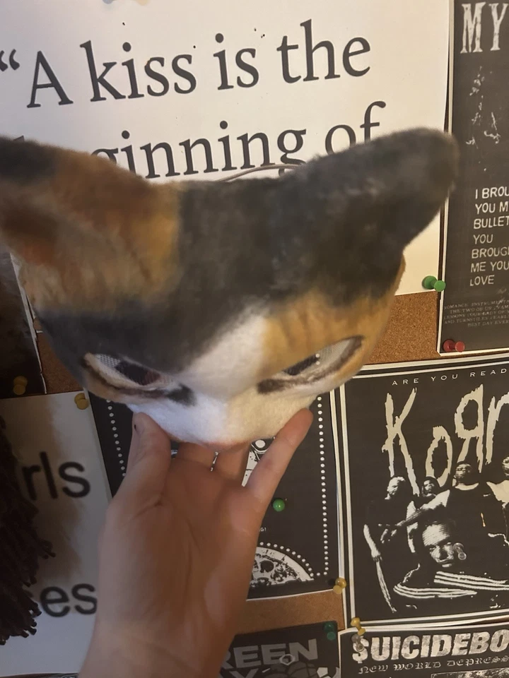 Fully Felted Calico Cat Mask, Felted Mask, Inside Lined Mask, Amazing Quality - Image 4 of 4