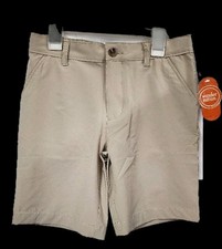 Wonder Nation Girls Performance Uniform Shorts, SZ 12 in Beige, NWT, SHIPS FREE