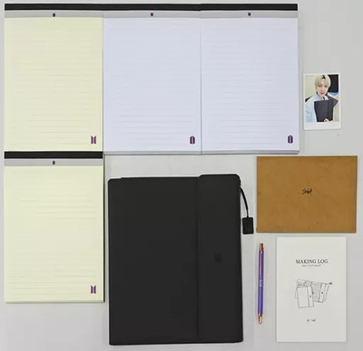 BTS Artist Made by Collection SUGA YOONGI Black Note & Cover set