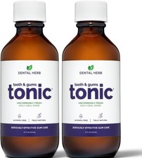 Tooth Gums Tonic Herbal Oral Rinse with Essential Oils Alcohol-Free, Fluorid