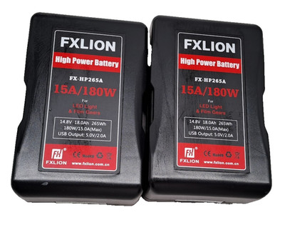 2X FXLION HIGH POWER BATTERY FX-HP265A 15A/180W FOR LED LIGHT&FILM GEARS