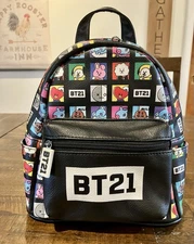 BT21 Grid Characters Mini Backpack
