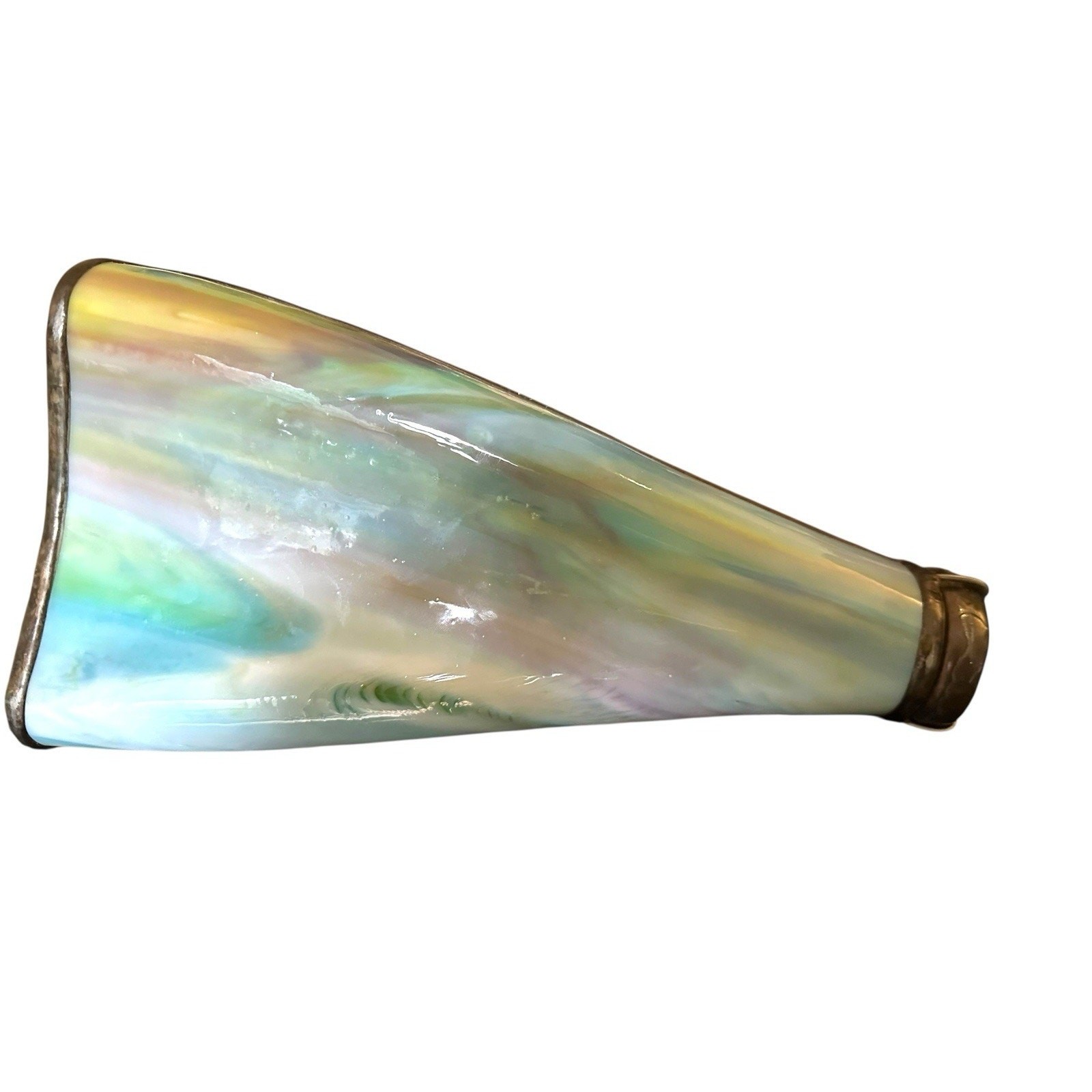 Charles Karadimos Signed Lime Sherbet Slumped Glass Binocular Multi Mirror Scope