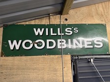 Wills's Woodbines Vintage Enamel Cigarette Sign