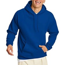 Men's Pullover Hoodie Long Sleeve Casual Sweatshirt Fall Winter Solid Color