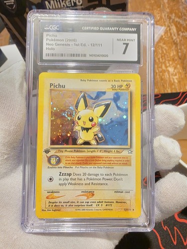 Pichu (1st Edition) graded CGC 7 for sale on eBay