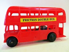 EM 118 AEC ROUTEMASTER FRICTION DOUBLE DECK TOYLAND 118 BUS. HONG KONG. PLASTIC.