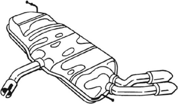 EndschalldäMpfer NachschalldäMpfer Bosal 105-905 FüR Audi 8PA A3 Sportback Tfsi-image