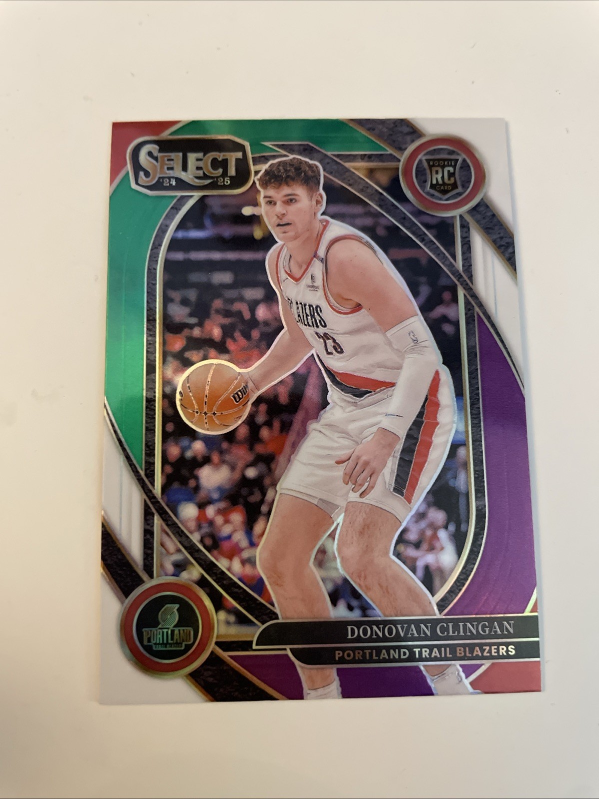 2024-25 Panini Select Courtside Green White Purple Donovan Clingan #270 RC