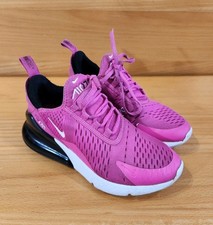Nike Air Max 270 GS Laser Fuchsia Shoes Big Kids 3.5Y Pink Sneakers 943345-602