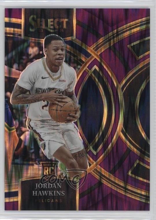 2023 Select Premier Level Purple Flash Prizm /175 Jordan Hawkins #124 Rookie RC