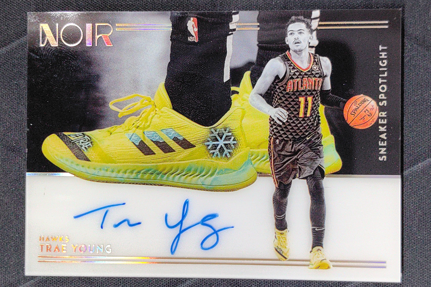 2018 Panini Noir Sneaker Spotlight TRAE YOUNG RC Rookie Auto /99 #SNS-TY ATL