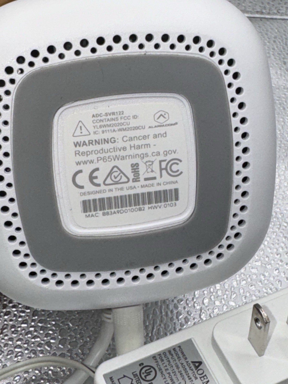 ALARM.COM ADC-SVR122 Stream Video Recorder Alarm Camera 1TB STORAGE + Adapter