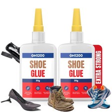 30Gx2 Pack Shoe Glue Heavy Duty, Clear Drying  Strong Shoe Glue Sole Repair,