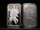 Tormint Samurai Proof and Antiqued 1 Oz Silver Bar Set of Two