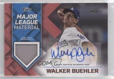 2022 Topps Series 1 Major League Material Red 8/25 Walker Buehler Auto 06bg