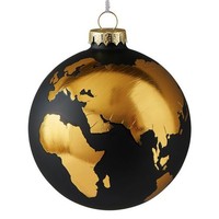 Gift Company [SA2026/08] Weltkugel, Glas, Schwarz/Gold, D10Cm