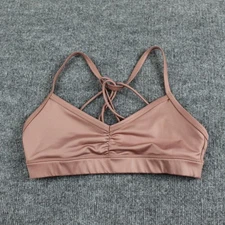 Alo Yoga Sports Bra Womens Small Sunny Strappy Mauve Bralette Top Athletic Gym