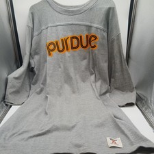 Vintage Purdue Boilermakers Collegiate Pacific 3/4 Sleeve Shirt XL Made in USA