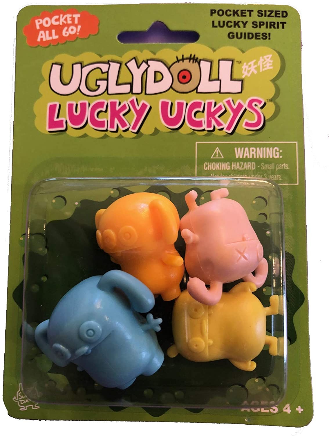 Uglydoll Lucky Uckys, 4 штуки, карманные путеводители Lucky Spirit Guides, 1,5 #93075