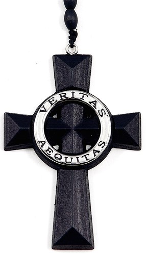 Nuevo Collar Colgante de Rosario de Madera Veritas Aequitas Verdad y Justicia - Imagen 15 de 31