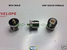 1x Adapter UHF SO239 female jack to MCX plug male RF connector GPS RADIO antenna