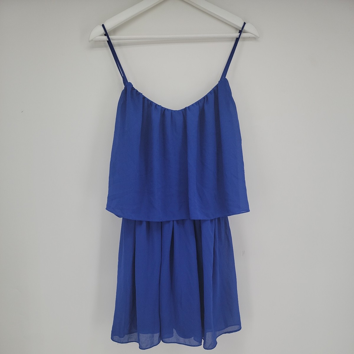casual cute blue dresses Casual Blue Midi Summer Dress with Floral Print Blue Floral / Large main image 0
