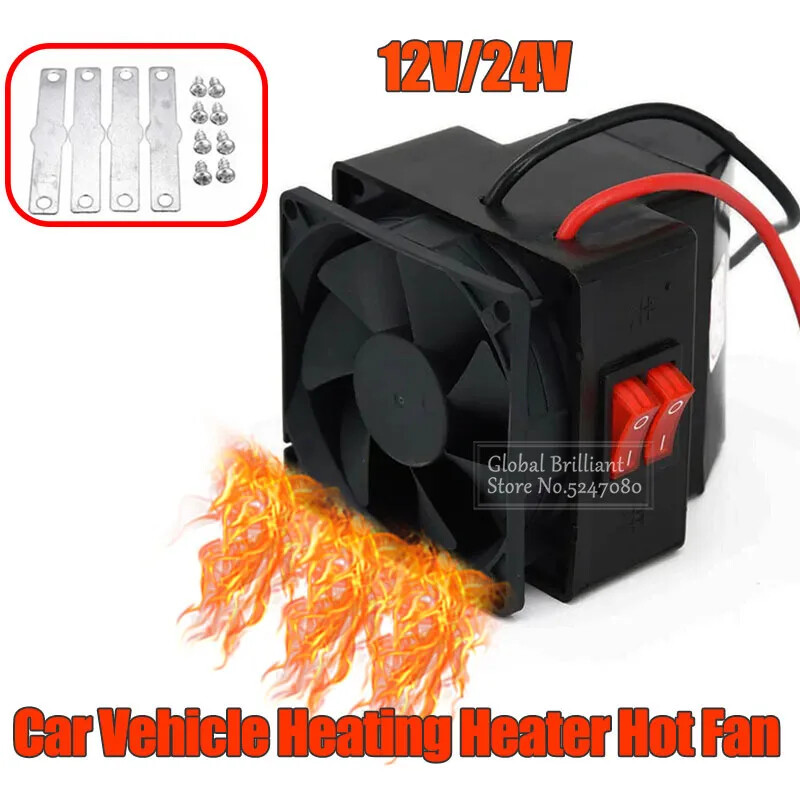 24/12V 300W Portable Electric Car Heater Heating Fan Defogger Defroster  Demister