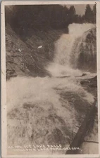 RPPC Postcard Ice Lake Falls Wallowa Lake Park Oregon OR 