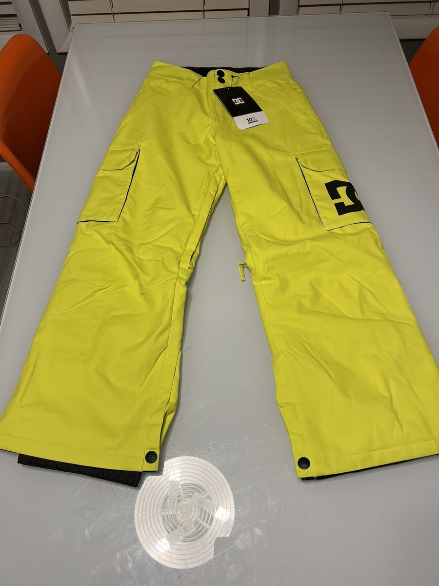 -SOME SCUFFS- DC Snowboarding Pants Youth Medium (12) Sulpher Spring Yellow  10K
