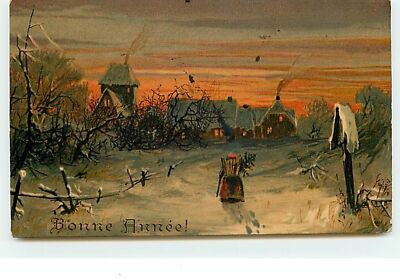 Happy New Year - Village in the Night - 17686