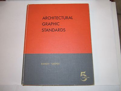 1957 ARCHITECTURAL GRAPHIC STANDARDS BOOK BY RAMSEY & SLEEPER - 758 PAGES