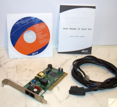 Acer Modem Surf 56 PCI - W9x NT 2000 XP W7 W10 - Internet Fax intern analog _db
