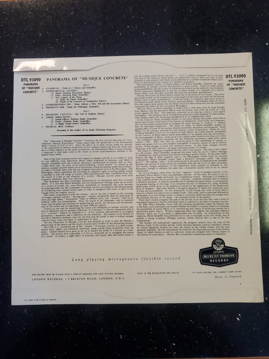 Various – Panorama Of Musique Concrète 2e Panorama De Musique Concrète – Vinyl (LP), 1957 [r938766