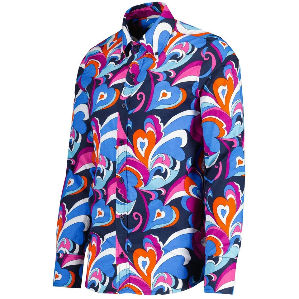 MENS MADCAP RETRO MOD 60s 70s SIXTIES PSYCHEDELIC SHIRT Trip Paisley Surf MC1058 - Image 3 of 4