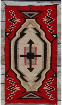 5x8 Wool Navajo Rug Southwest Pattern Housewarming Area Rug Native Wool Rug