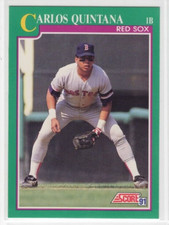 Carlos Quintana 1991 Score Baseball Base Common #149 Boston Red Sox