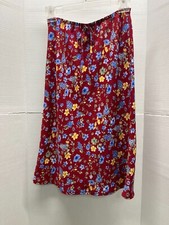VINTAGE STUDIO FLORAL ELASTIC WAIST SKIRT WOMENS SIZE SMALL
