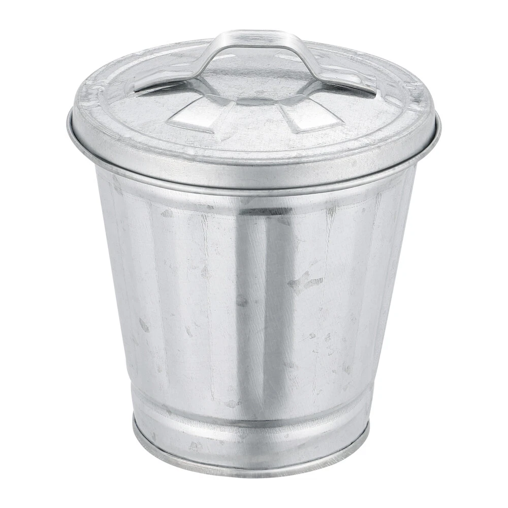 1pc Mini PP Waste Bin, Solid Color White Trash Can For Home And Kitchen